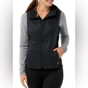 Smartwool Women's Black Hooded Water Repellent Vest XL